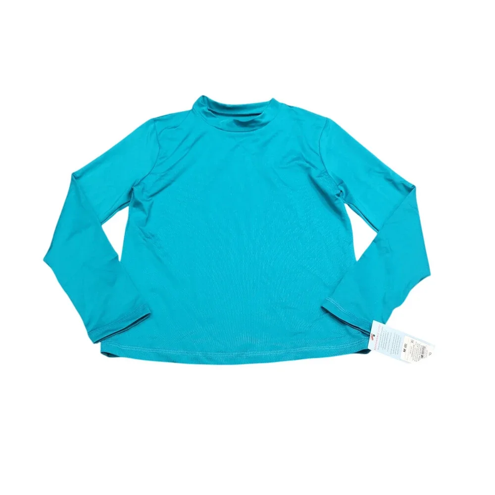 Boys Solid Rash Guard Top - Cat & Jack Turquoise Size Medium 8